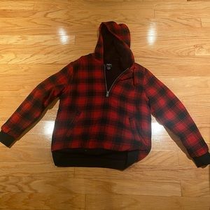 Forever 21 flannel hoodie size M